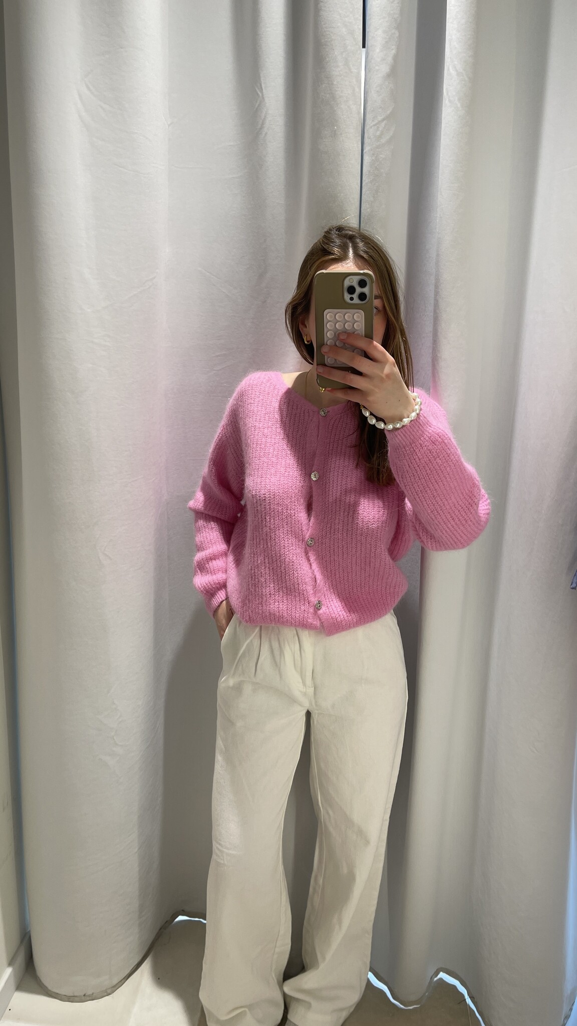 IMPREVU Suri Cardigan Pink