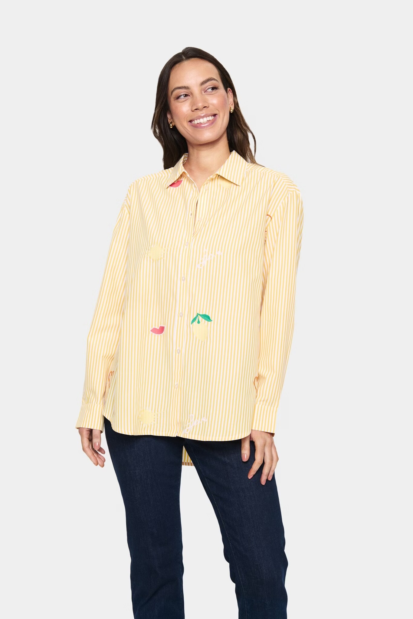 SAINT TROPEZ ZyttaSZ Shirt Lemon Ice Stripe