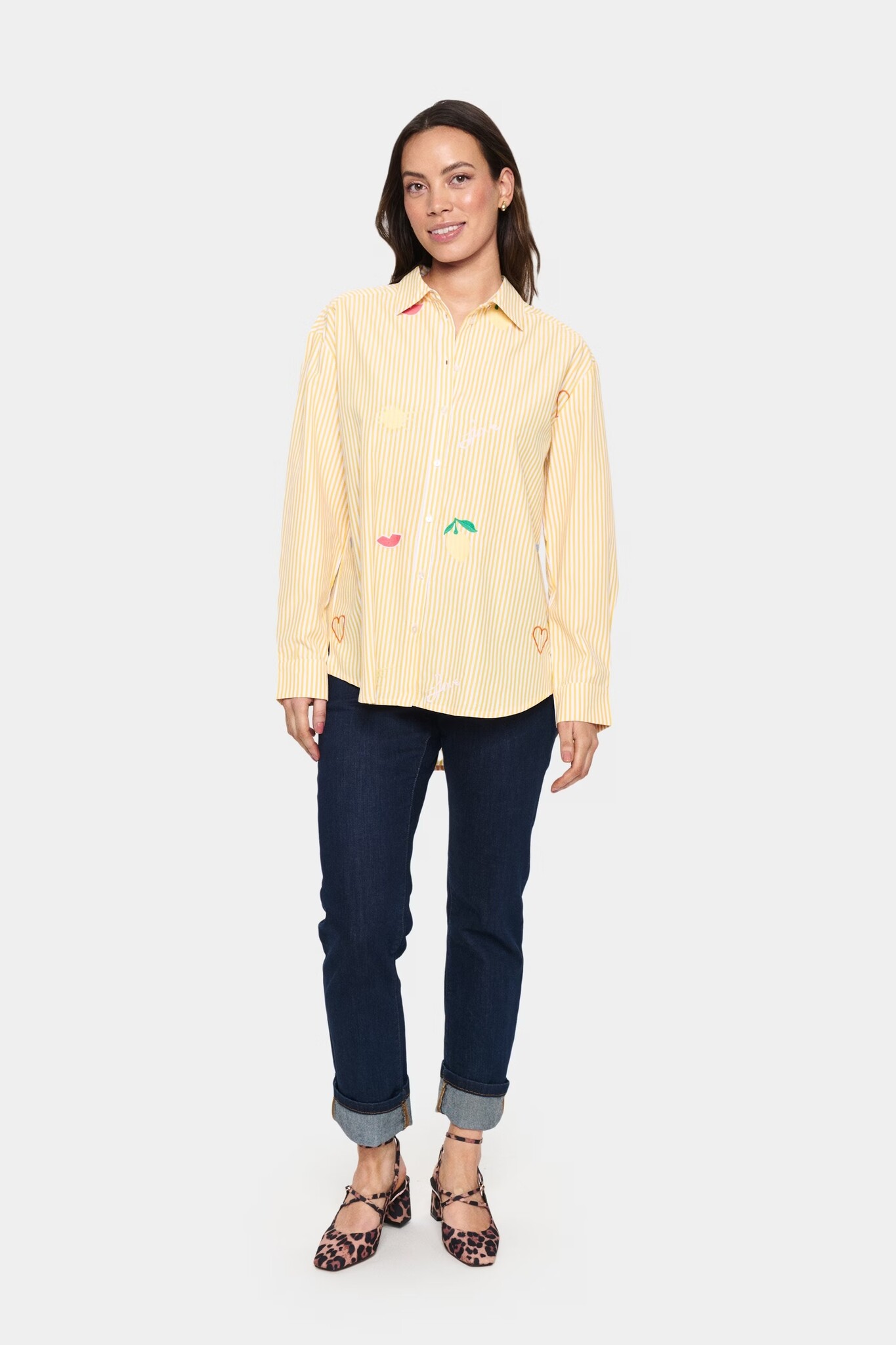 SAINT TROPEZ ZyttaSZ Shirt Lemon Ice Stripe