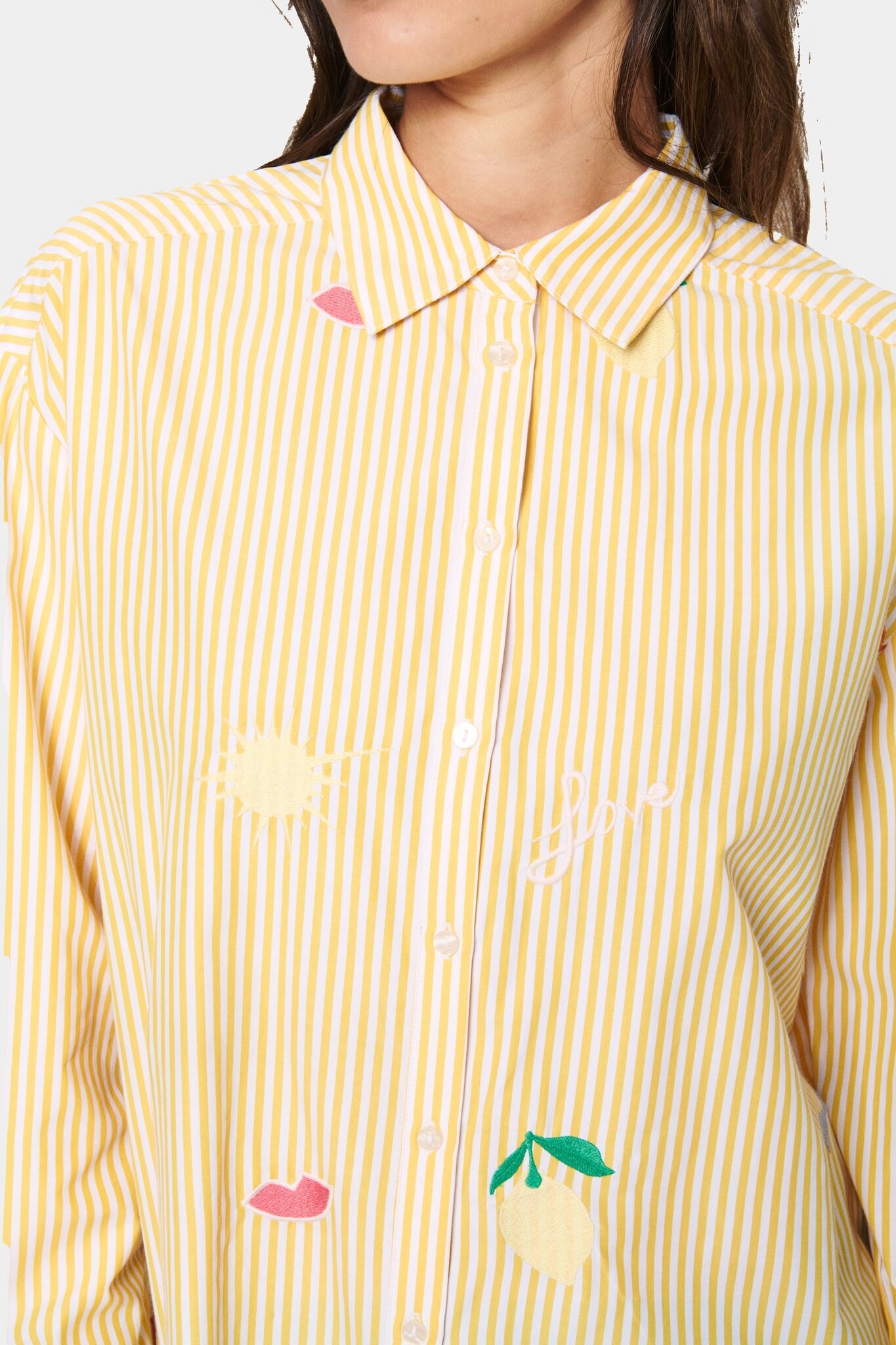 SAINT TROPEZ ZyttaSZ Shirt Lemon Ice Stripe