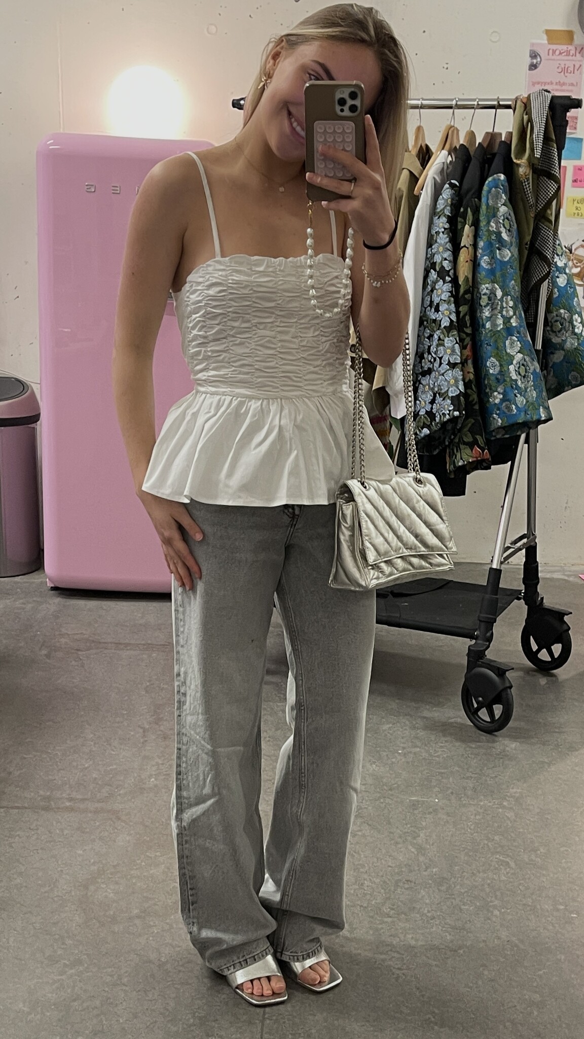 LAAGAM Matilda White Ruched Top