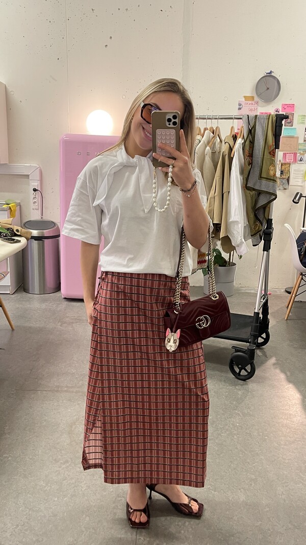 MM Pepe Skirt Checkered Melograno TU