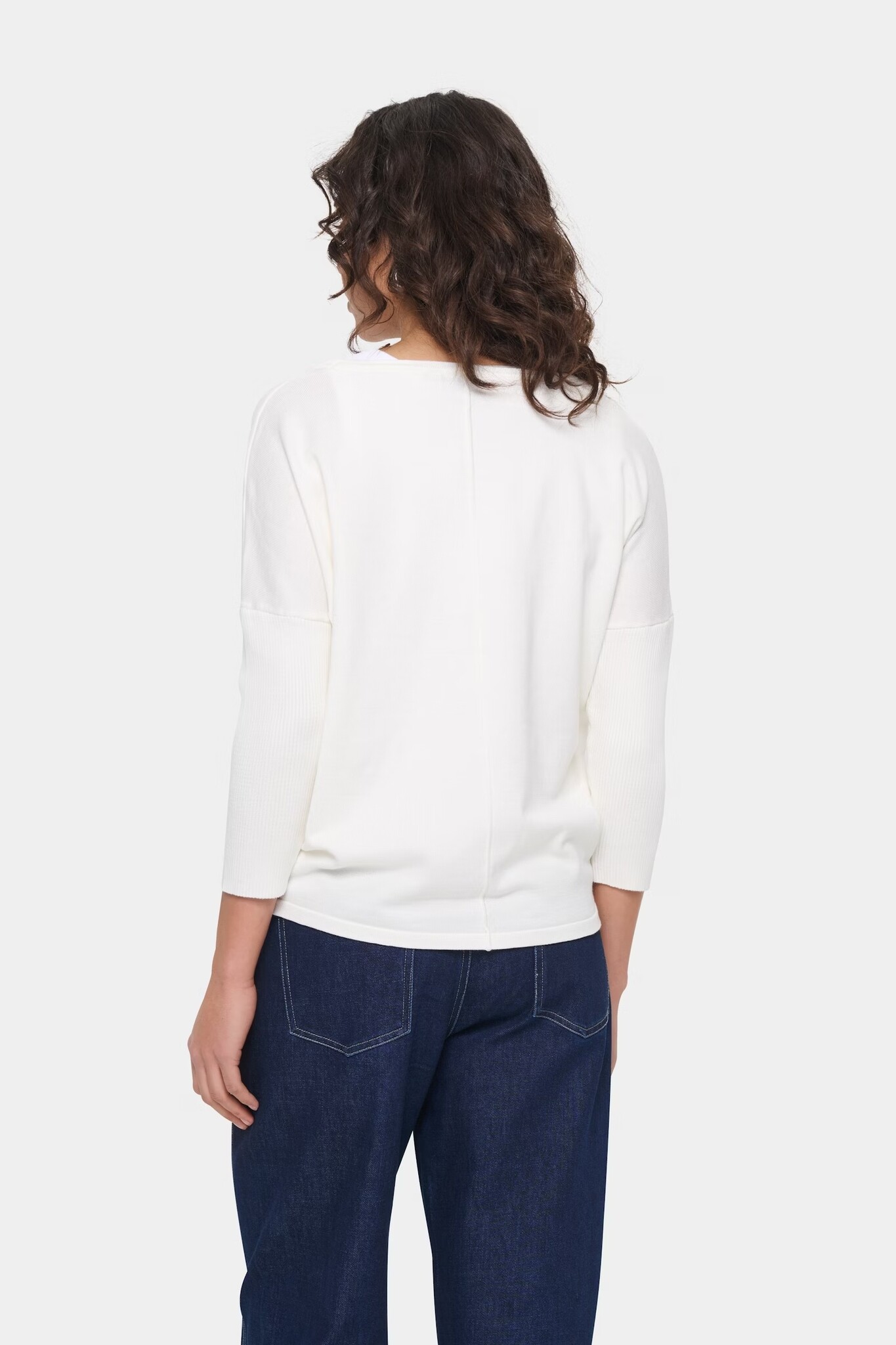 SAINT TROPEZ MilaSZ R-N Pullover White