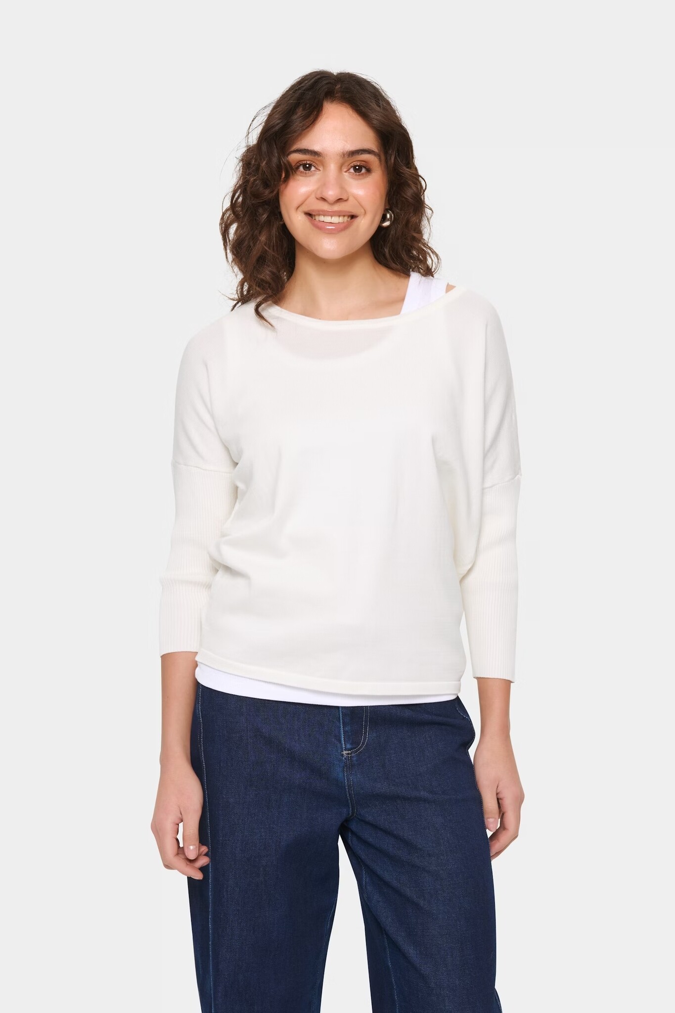 SAINT TROPEZ MilaSZ R-N Pullover White