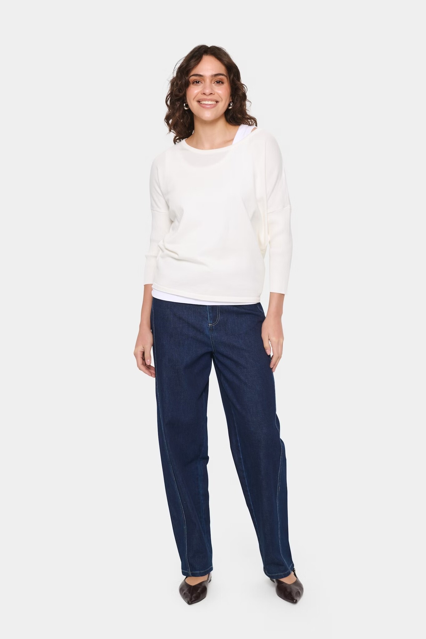 SAINT TROPEZ MilaSZ R-N Pullover White