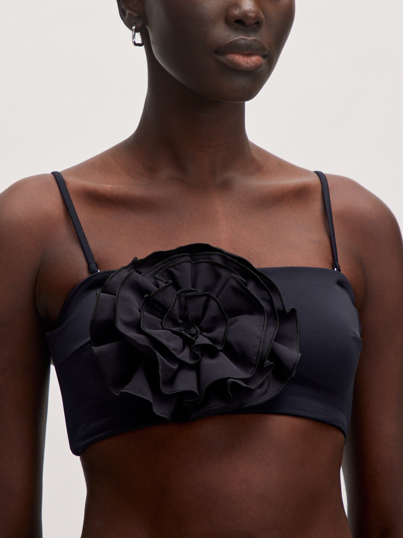 EDITED Raissa Bikini Top Black Flower