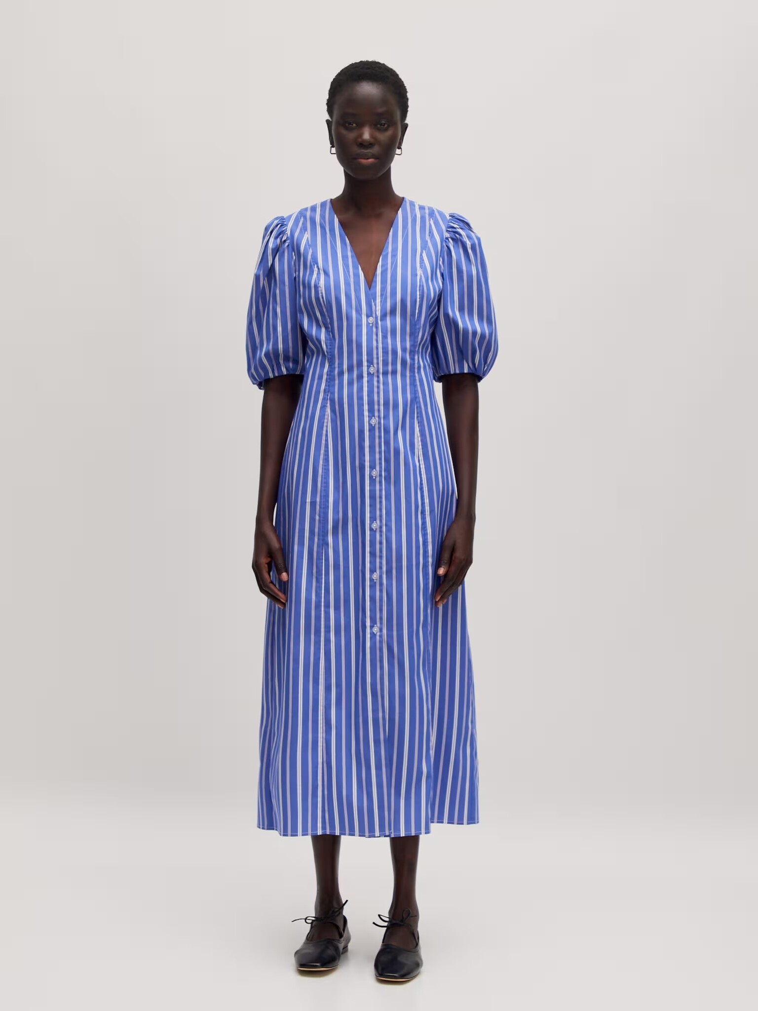 EDITED Lina Dress Blue White Striped