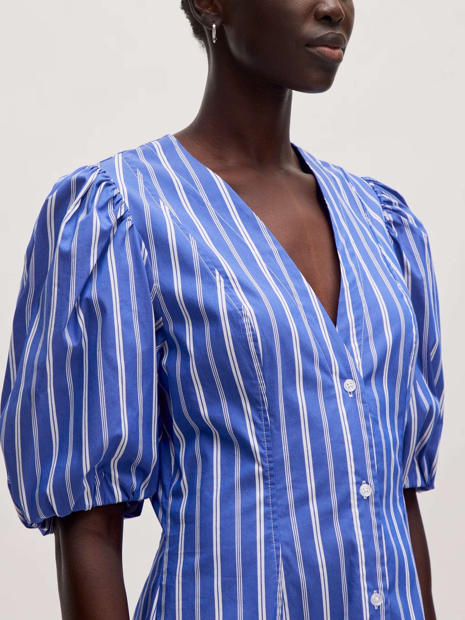 EDITED Lina Dress Blue White Striped