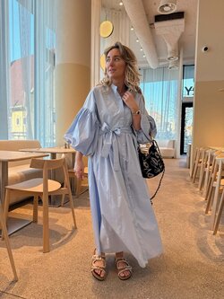 MEI-LI RIO – Dress Puff Sleeve Light Blue