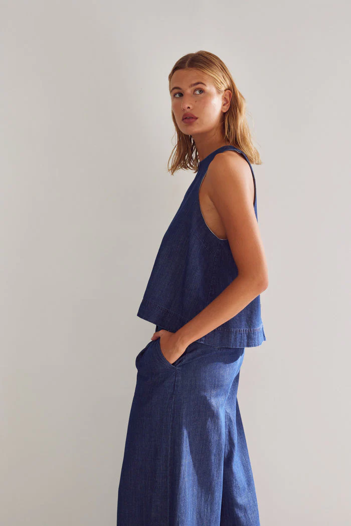 NOELLA Lindsey Blouse Medium Blue Wash