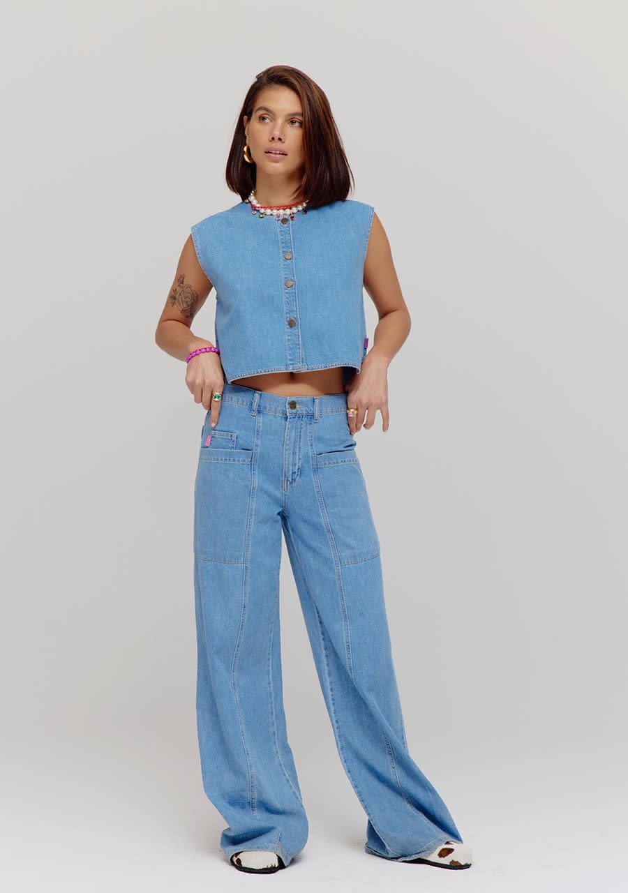 HARPER & YVE Madelyn Pants Mid Blue