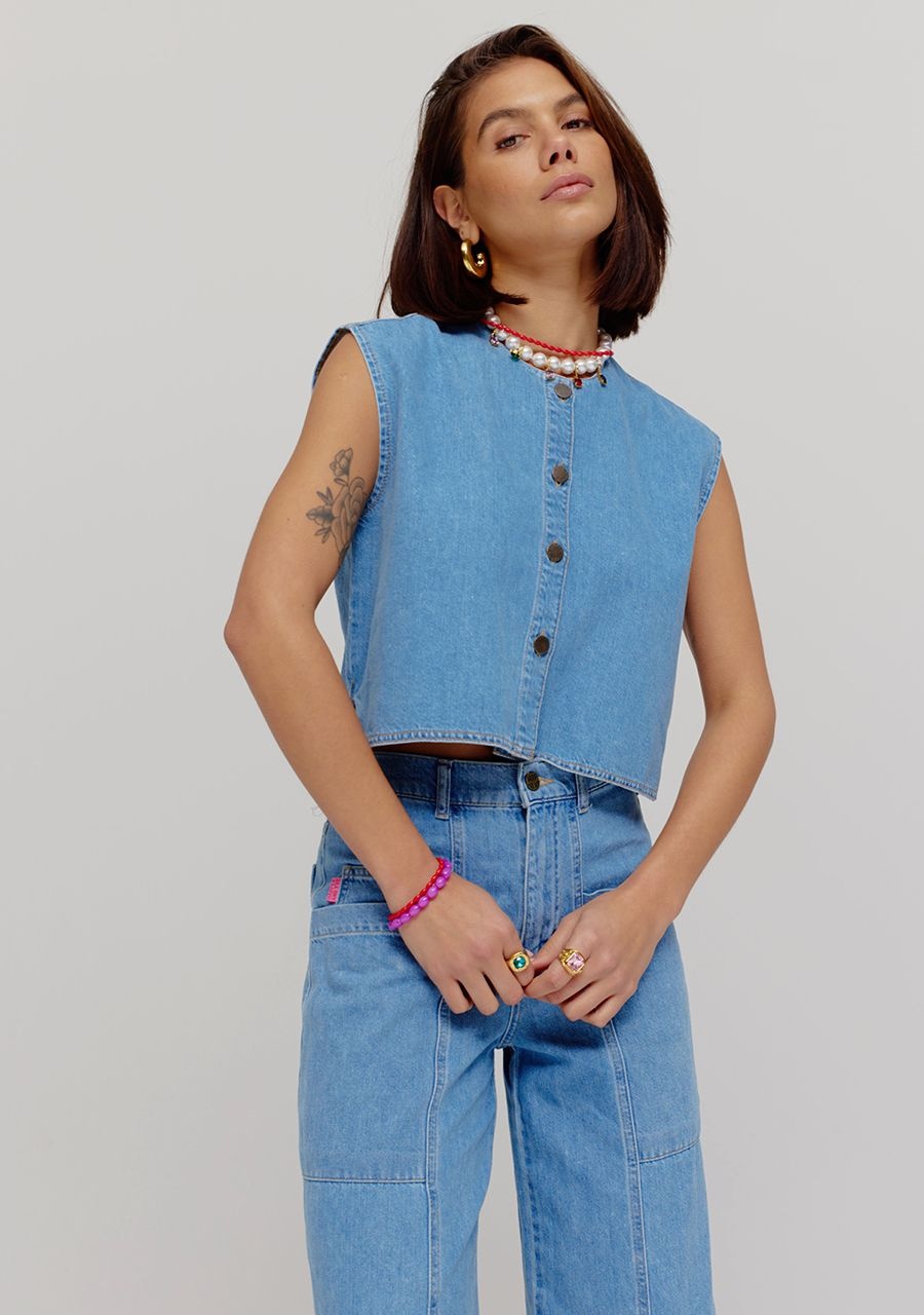 HARPER & YVE Gilly Gilet Lexie Mid Blue