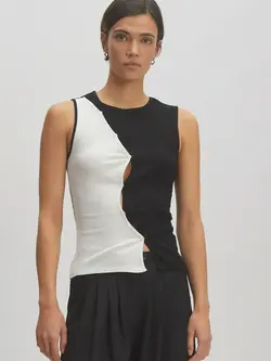 EDITED Kaia Top Black White