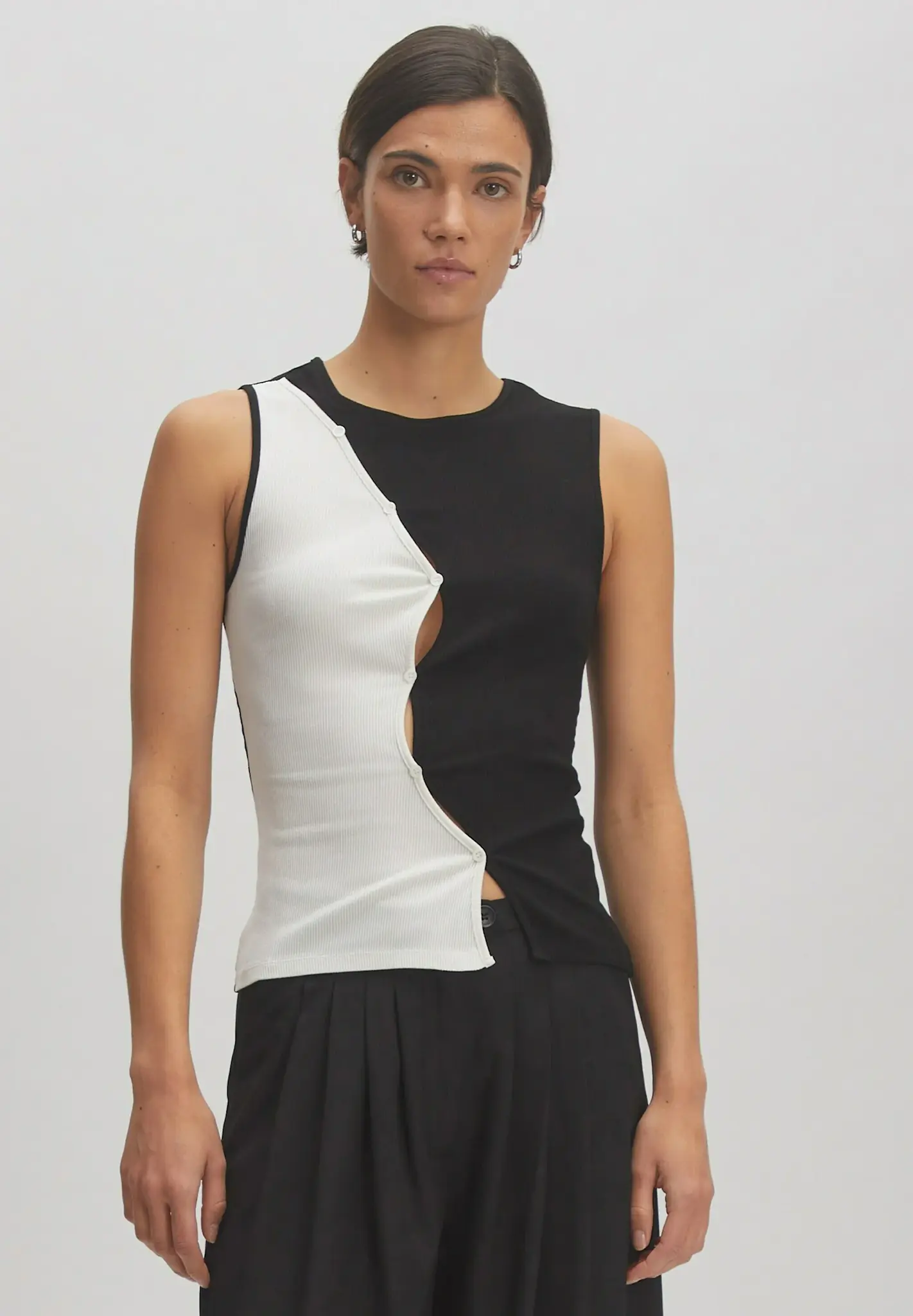 EDITED Kaia Top Black White