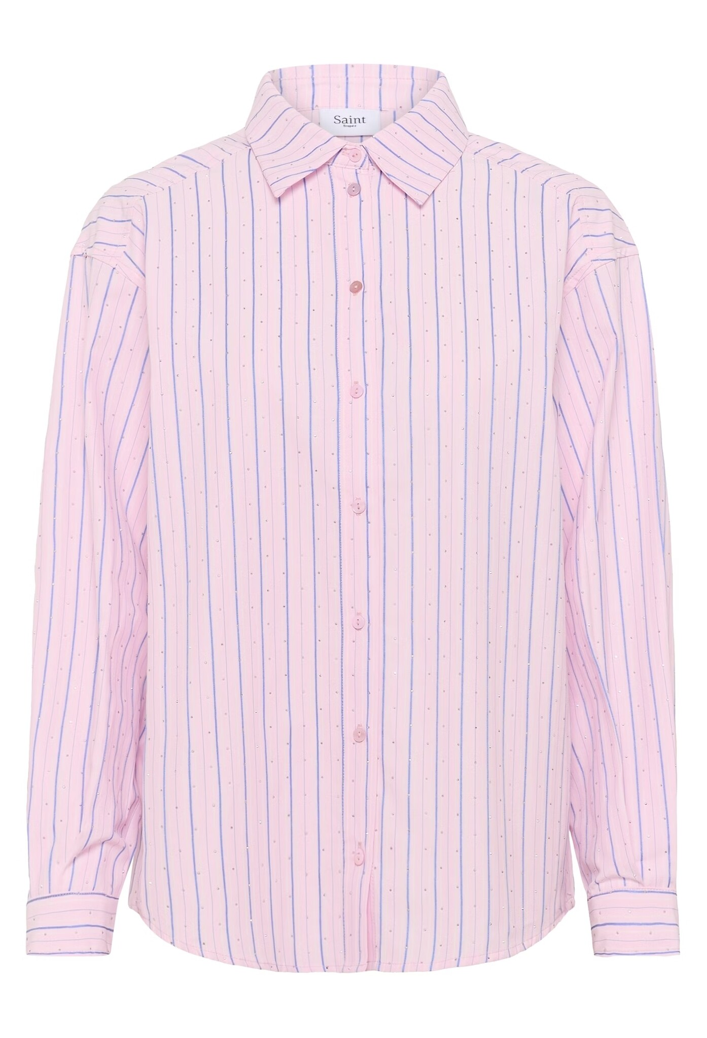 SAINT TROPEZ KeelySZ Shirt Pink Blue Ice Stripe
