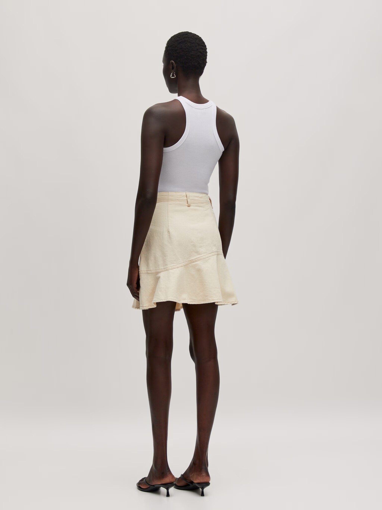 EDITED Nora Denim Skirt Natural