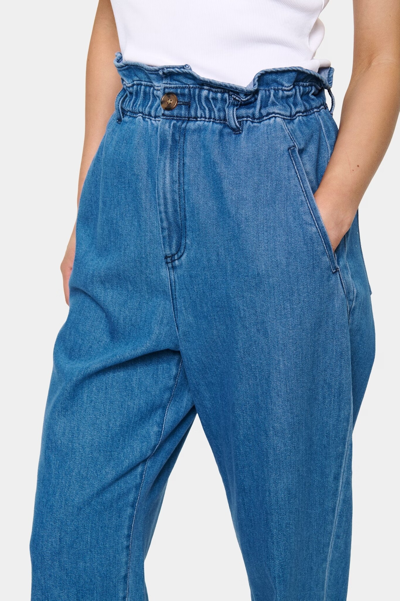 SAINT TROPEZ KayoSZ Pants Medium Blue Denim