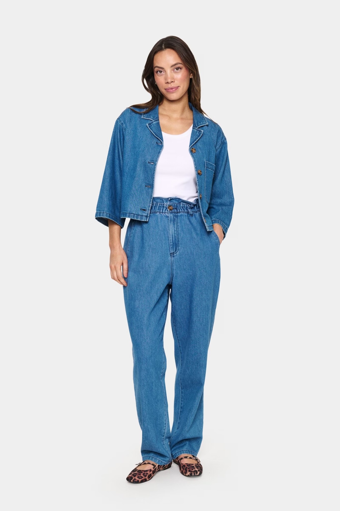 SAINT TROPEZ KayoSZ Pants Medium Blue Denim