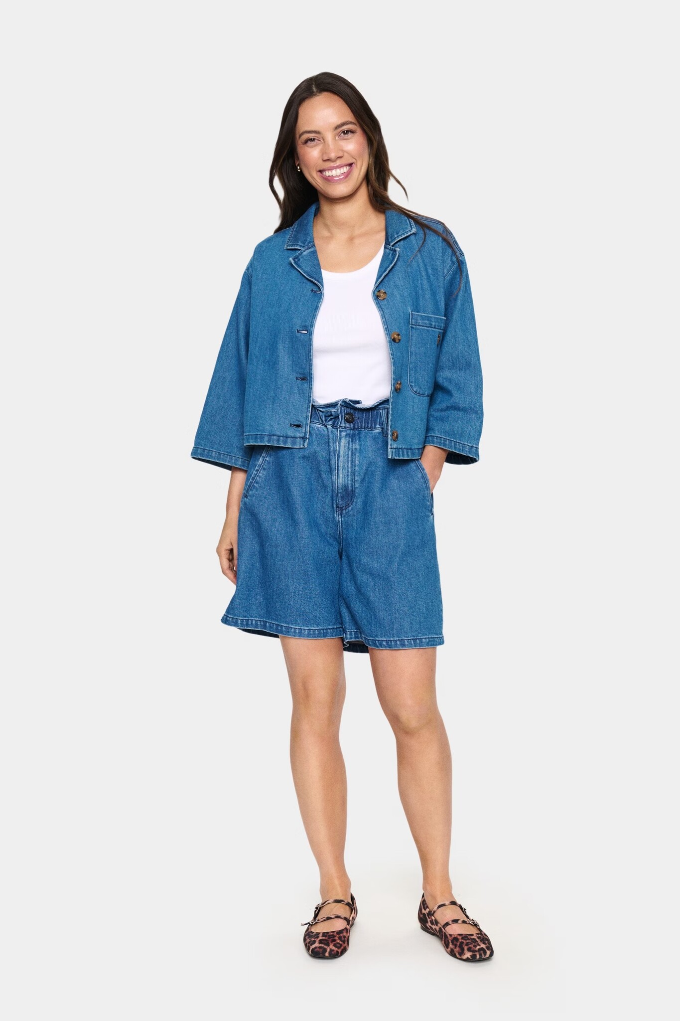 SAINT TROPEZ KayoSZ Shorts Medium Blue Denim