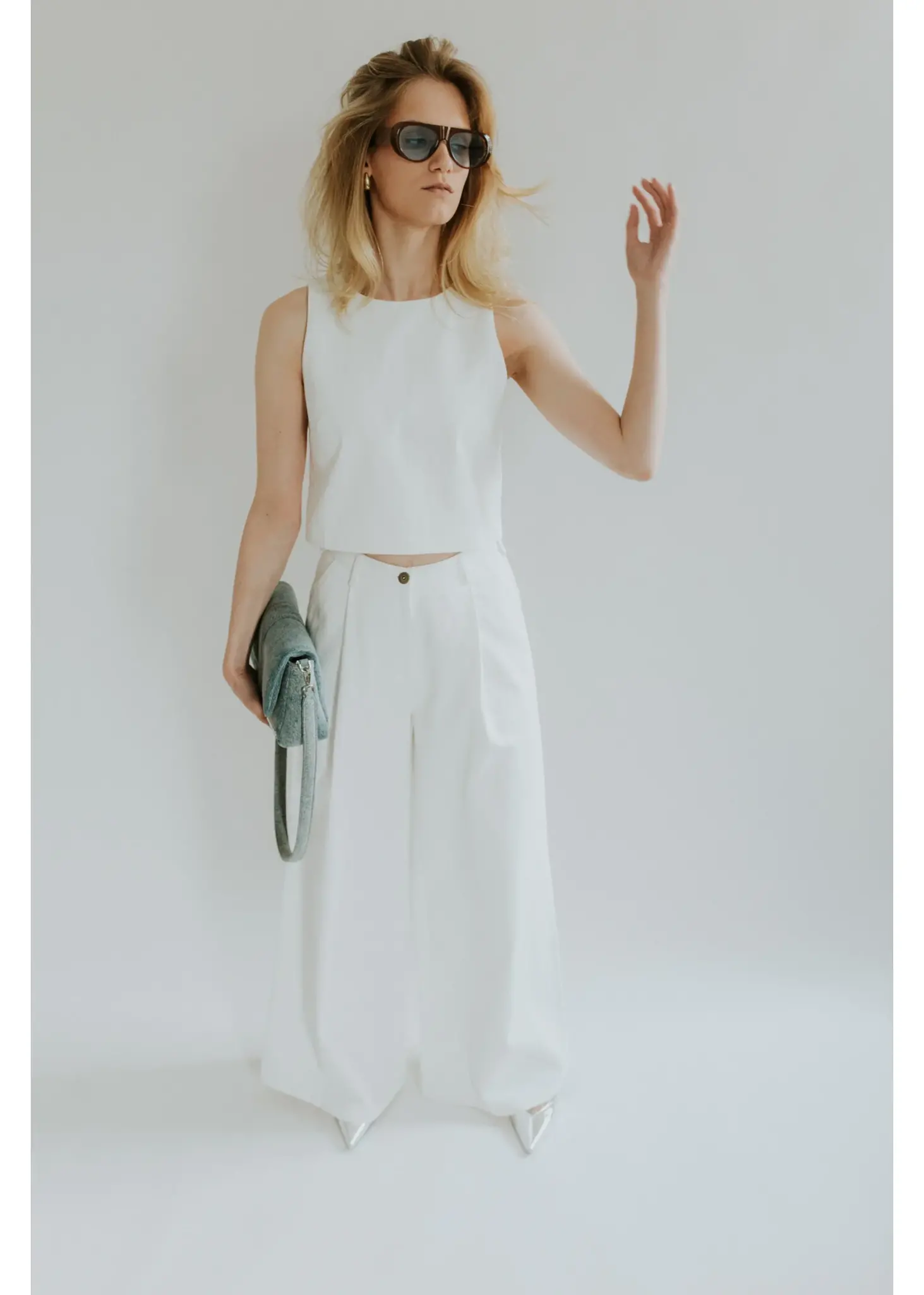 GISELE Nora Top White