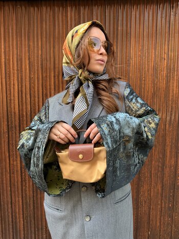 REBELLE Kimono Blazer Grey Dries Van Noten L/XL