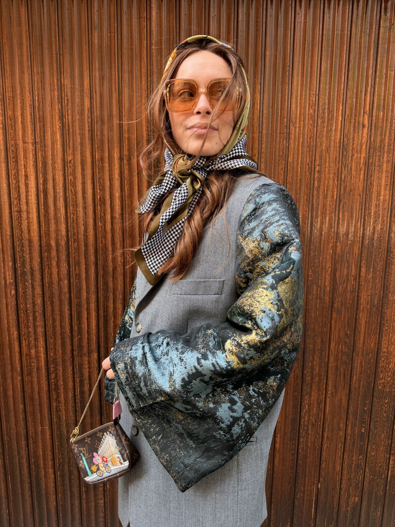 REBELLE Kimono Blazer Grey Dries Van Noten L/XL