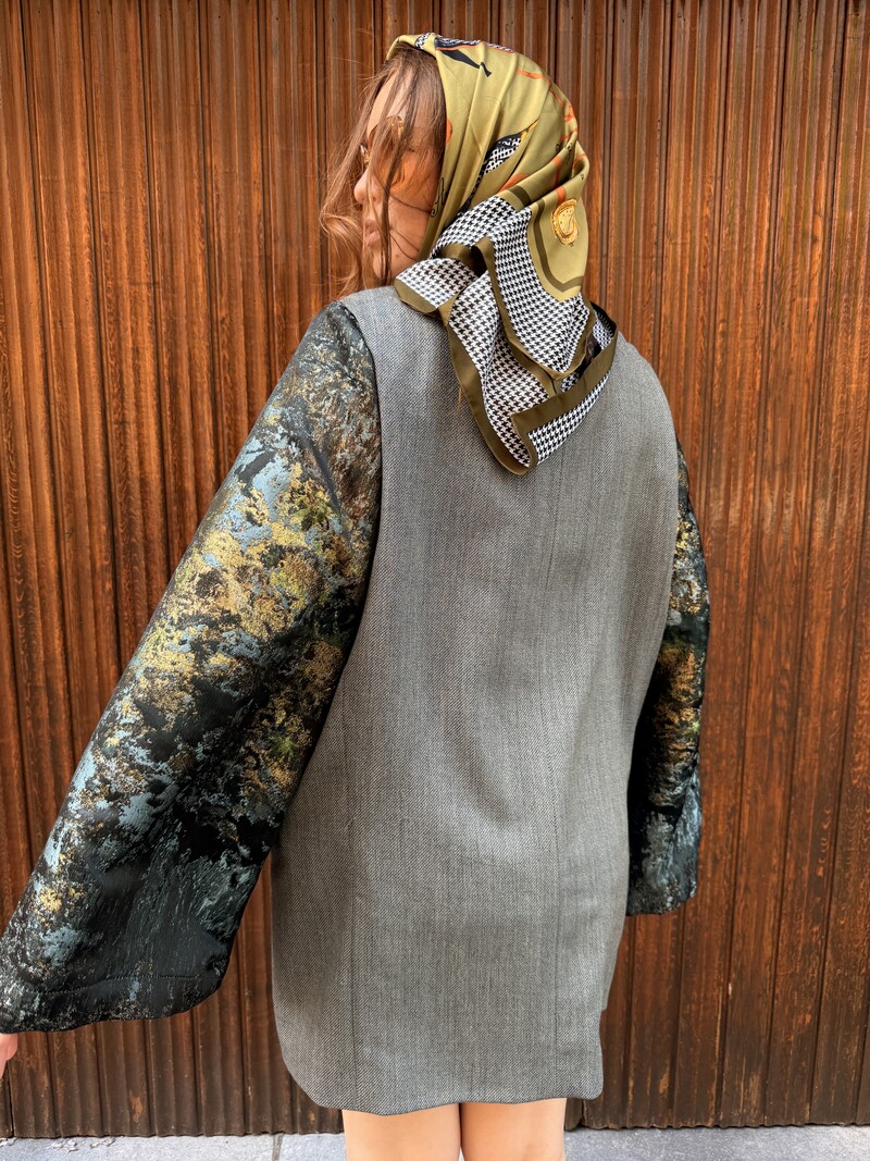 REBELLE Kimono Blazer Grey Dries Van Noten L/XL
