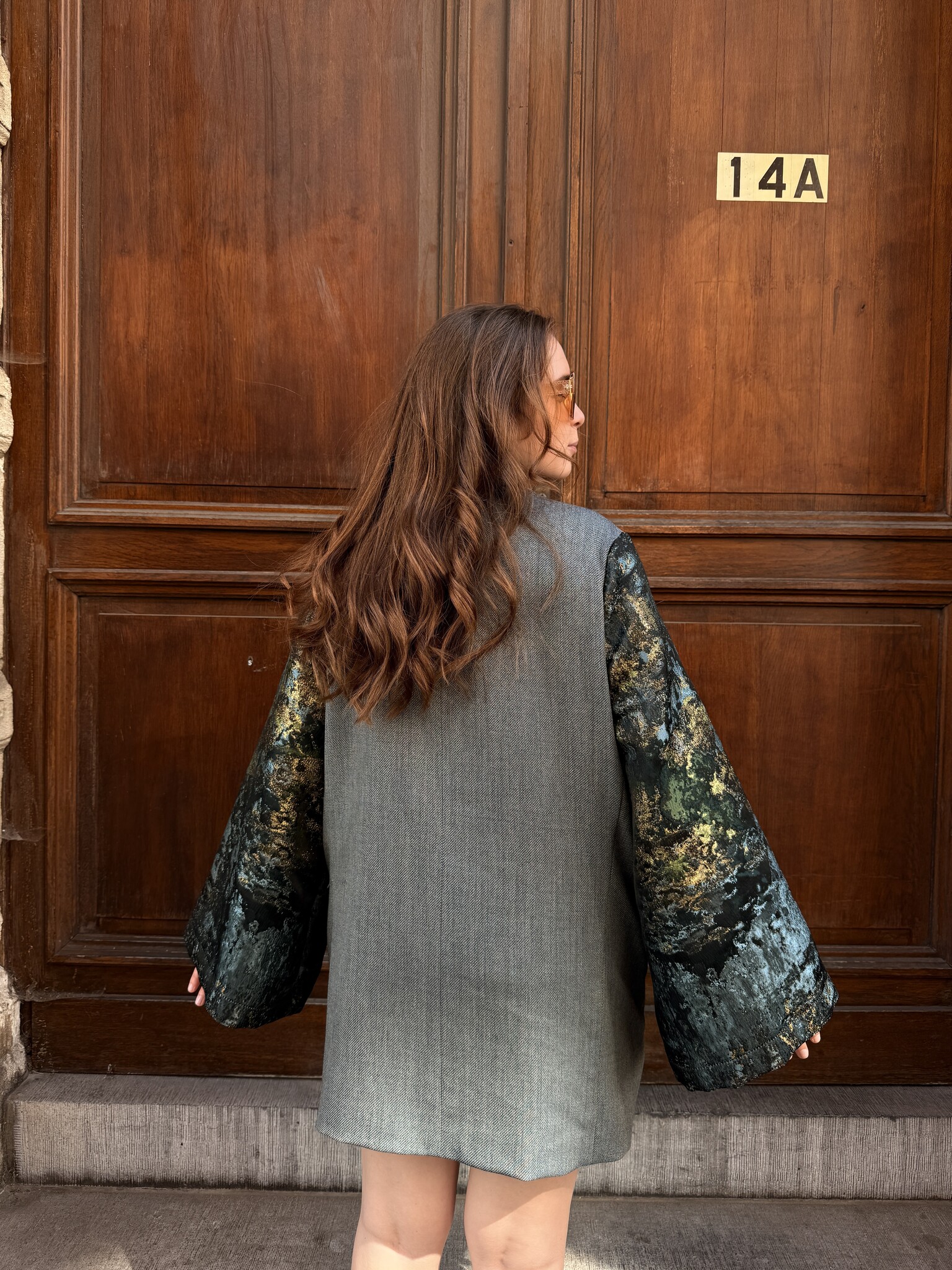 REBELLE Kimono Blazer Grey Dries Van Noten
