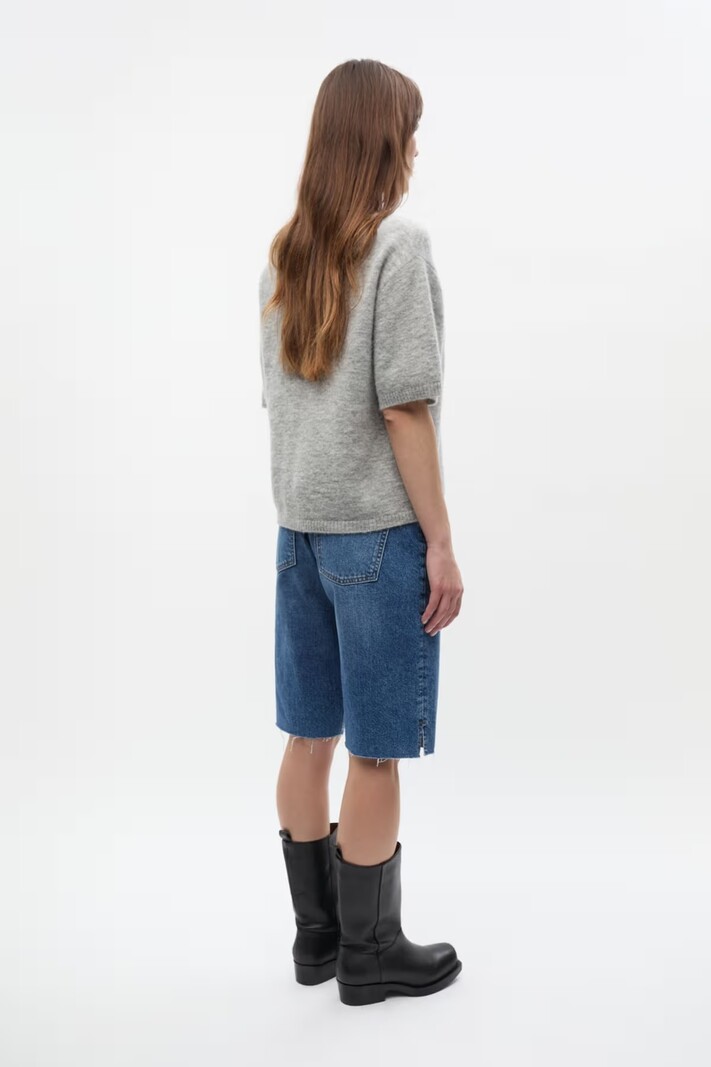 ENVII Enada SS Cardigan Light Grey Melange