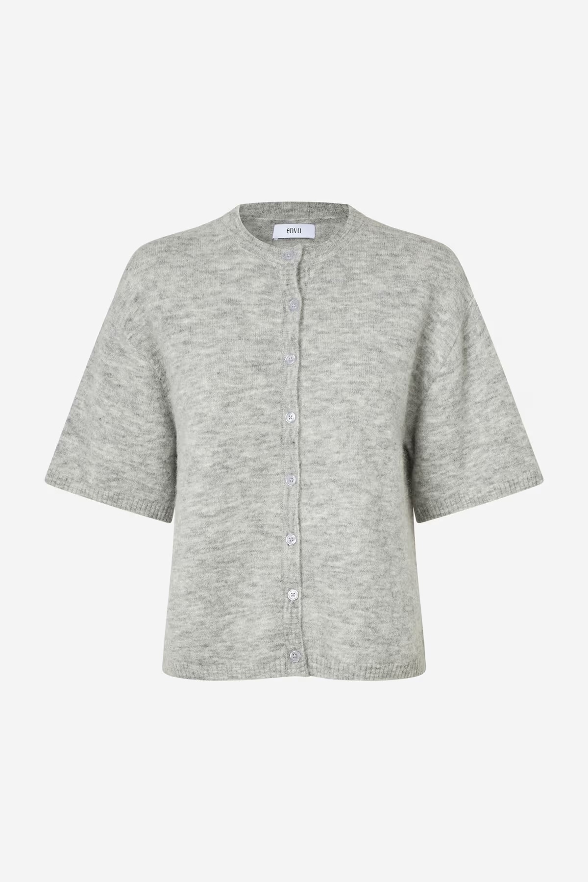 ENVII Enada SS Cardigan Light Grey Melange