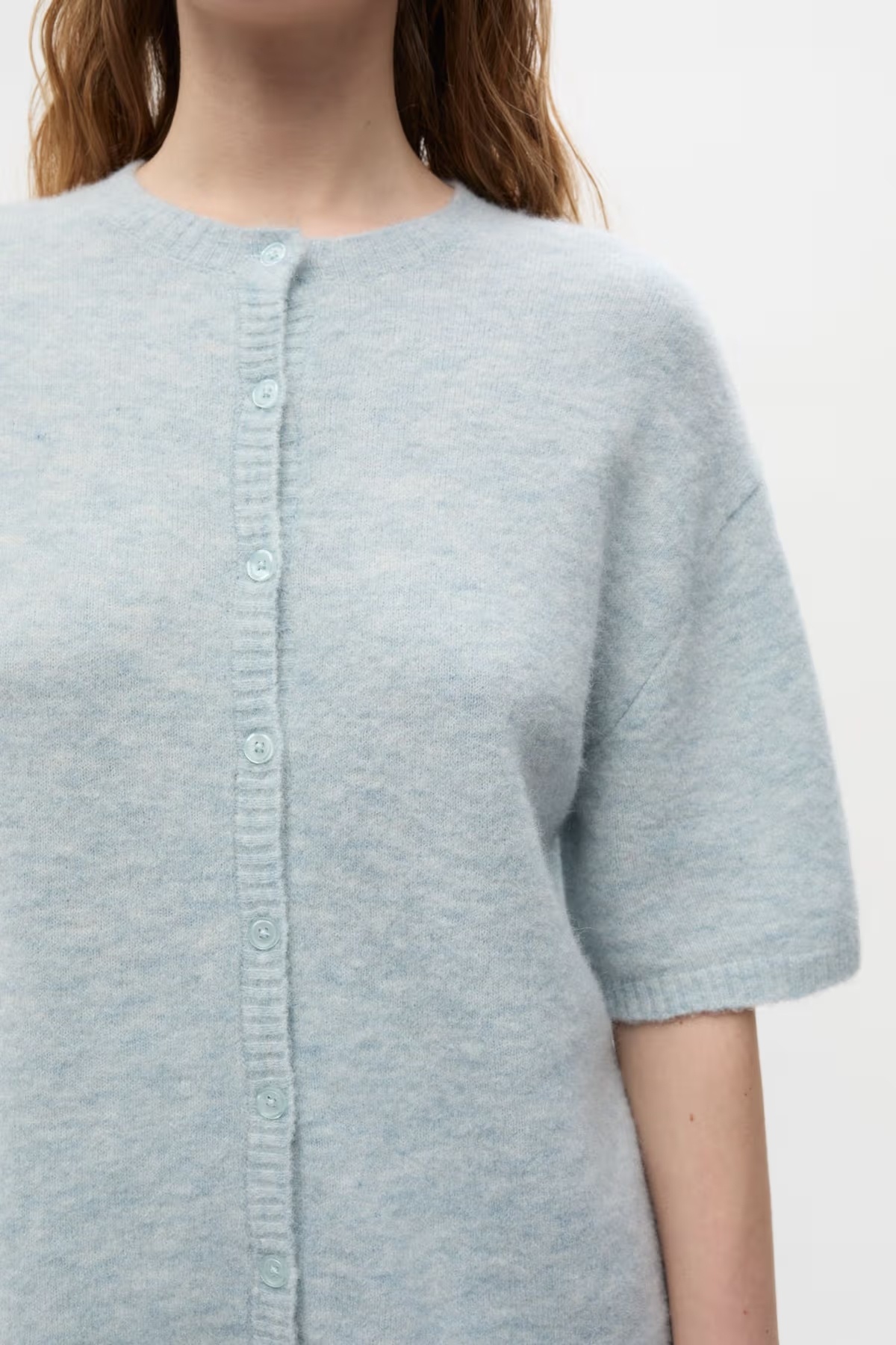 ENVII Enada SS Cardigan Illusion Blue Melange