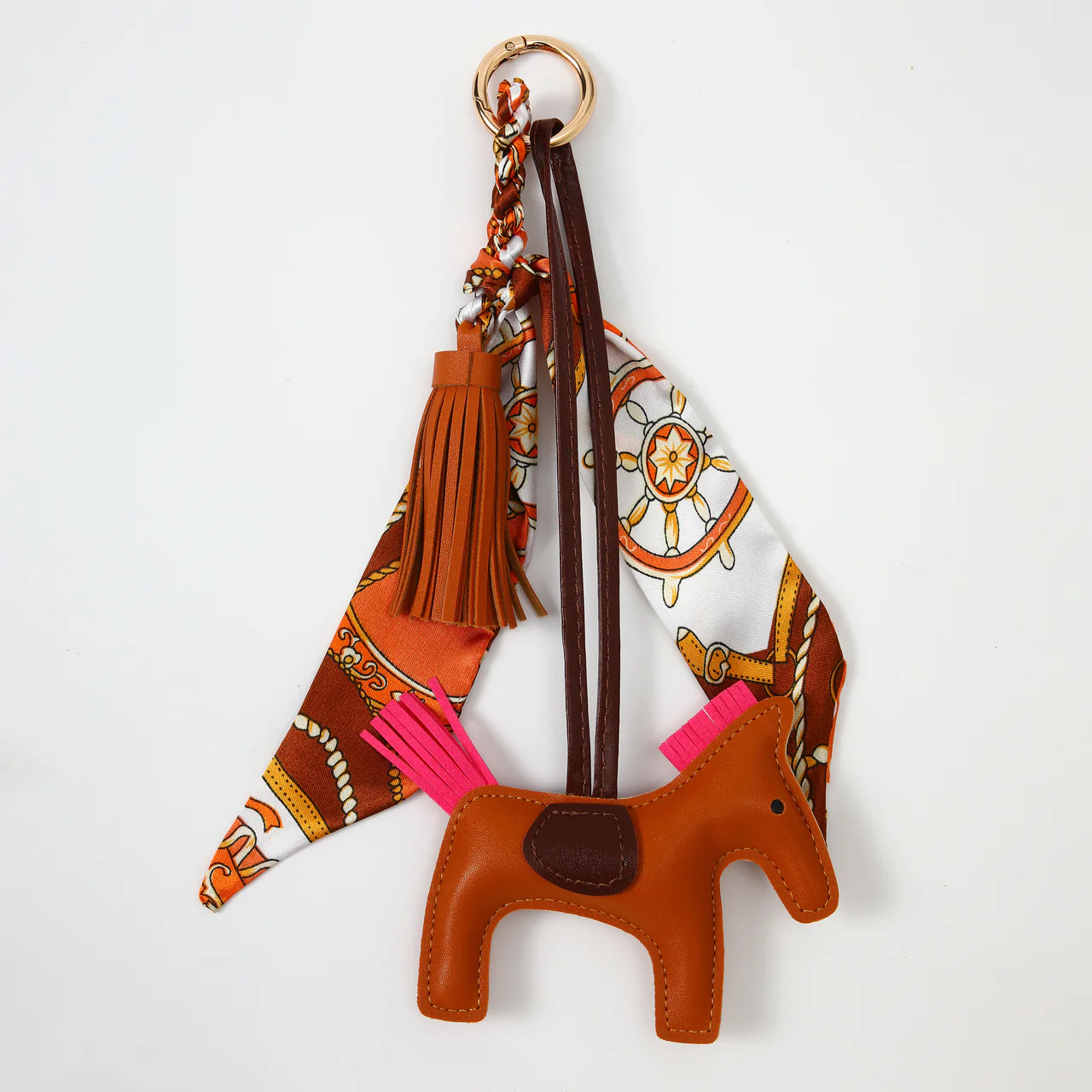 STICKY BESTIE Horse Pink Hair Bag Chain