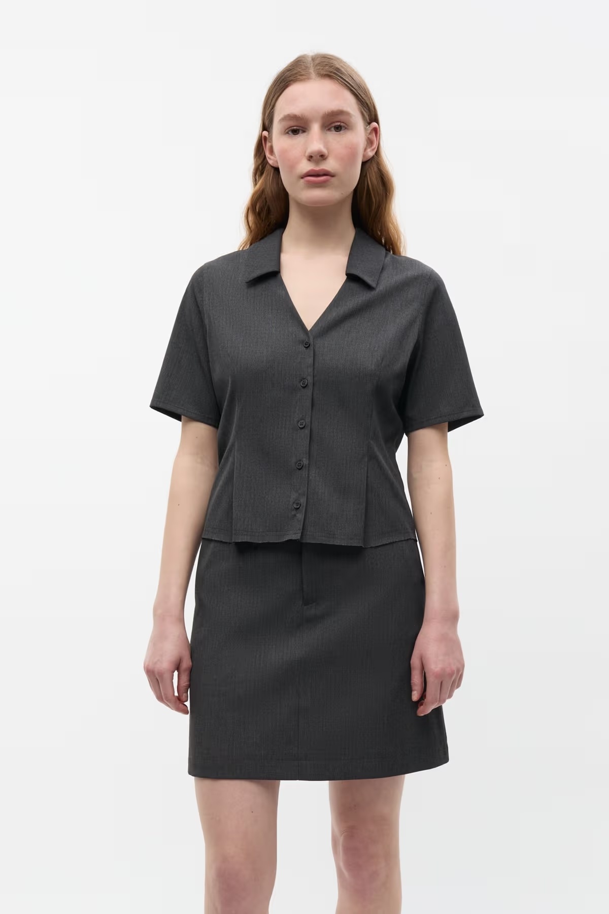 ENVII Enalessia SS Shirt Dark Grey Mel