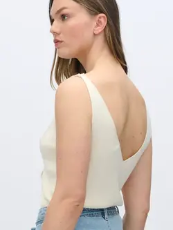 MOVES Madeline knit top - White