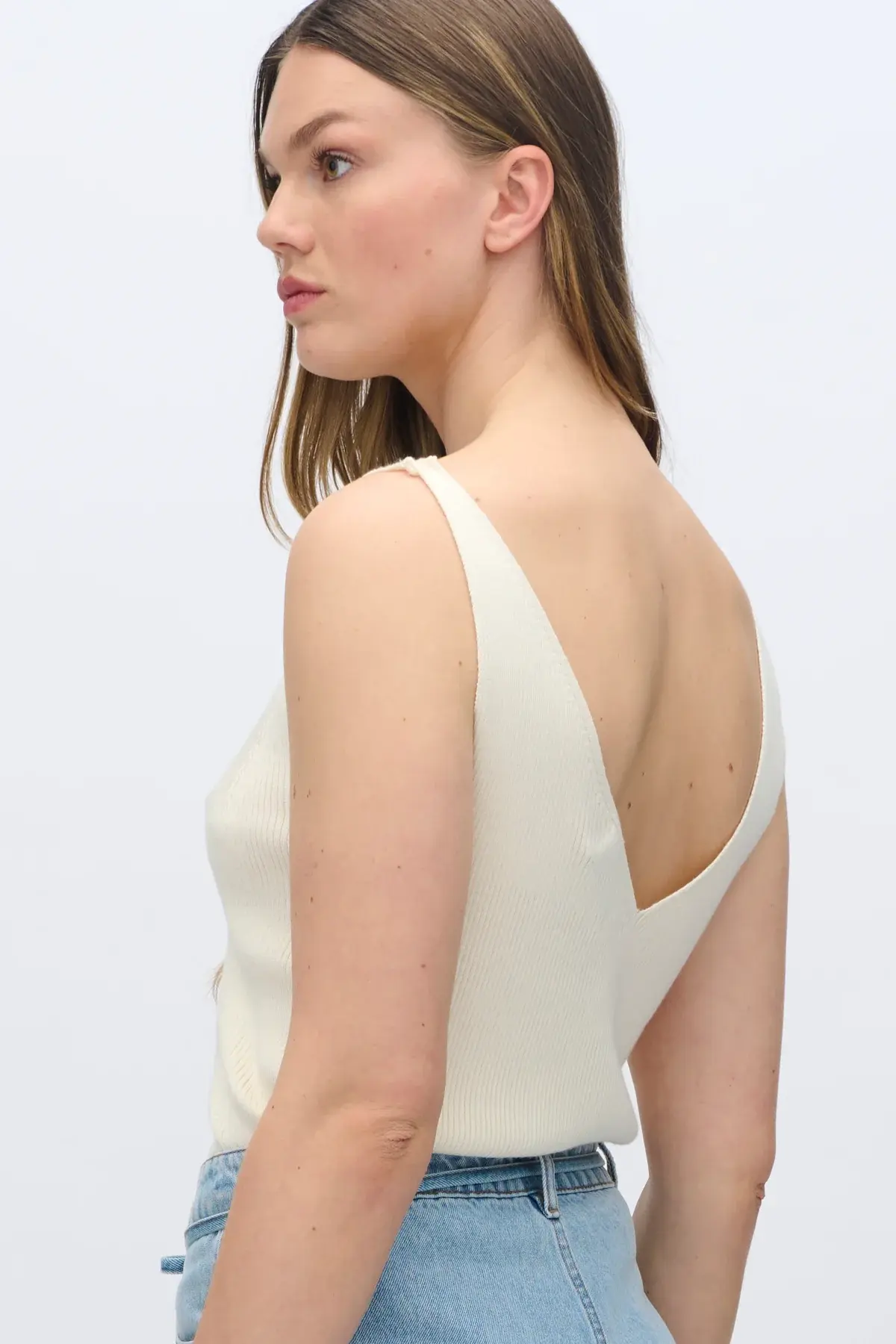 MOVES Madeline knit top - White