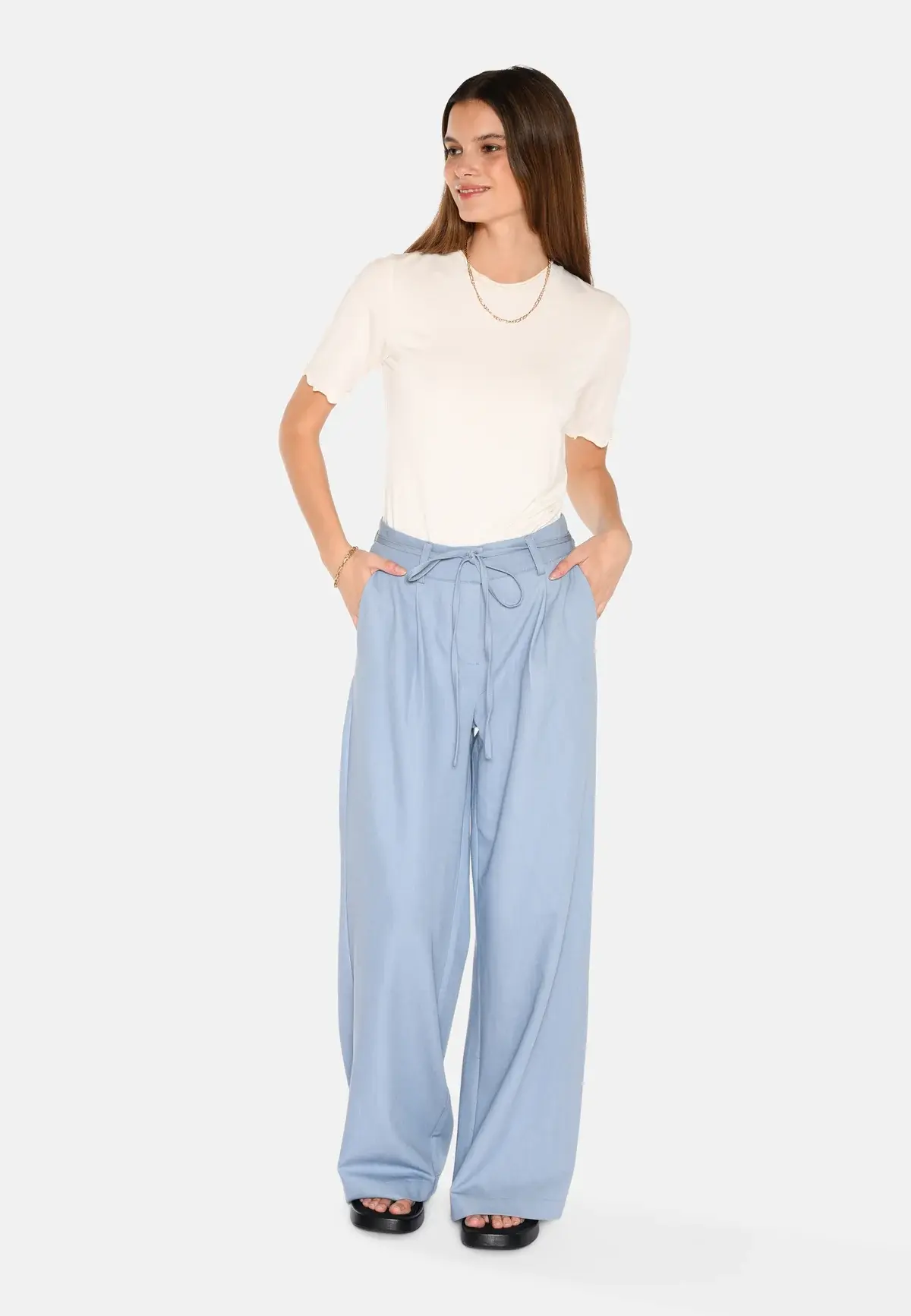MOVES Andriana dressed pants - Blue Bell