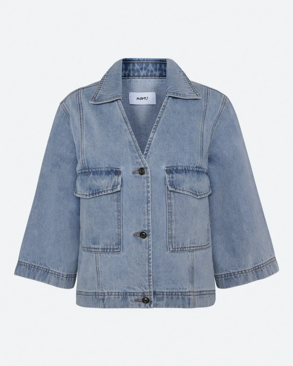 MOVES Amarie denim shirt - Light Blue