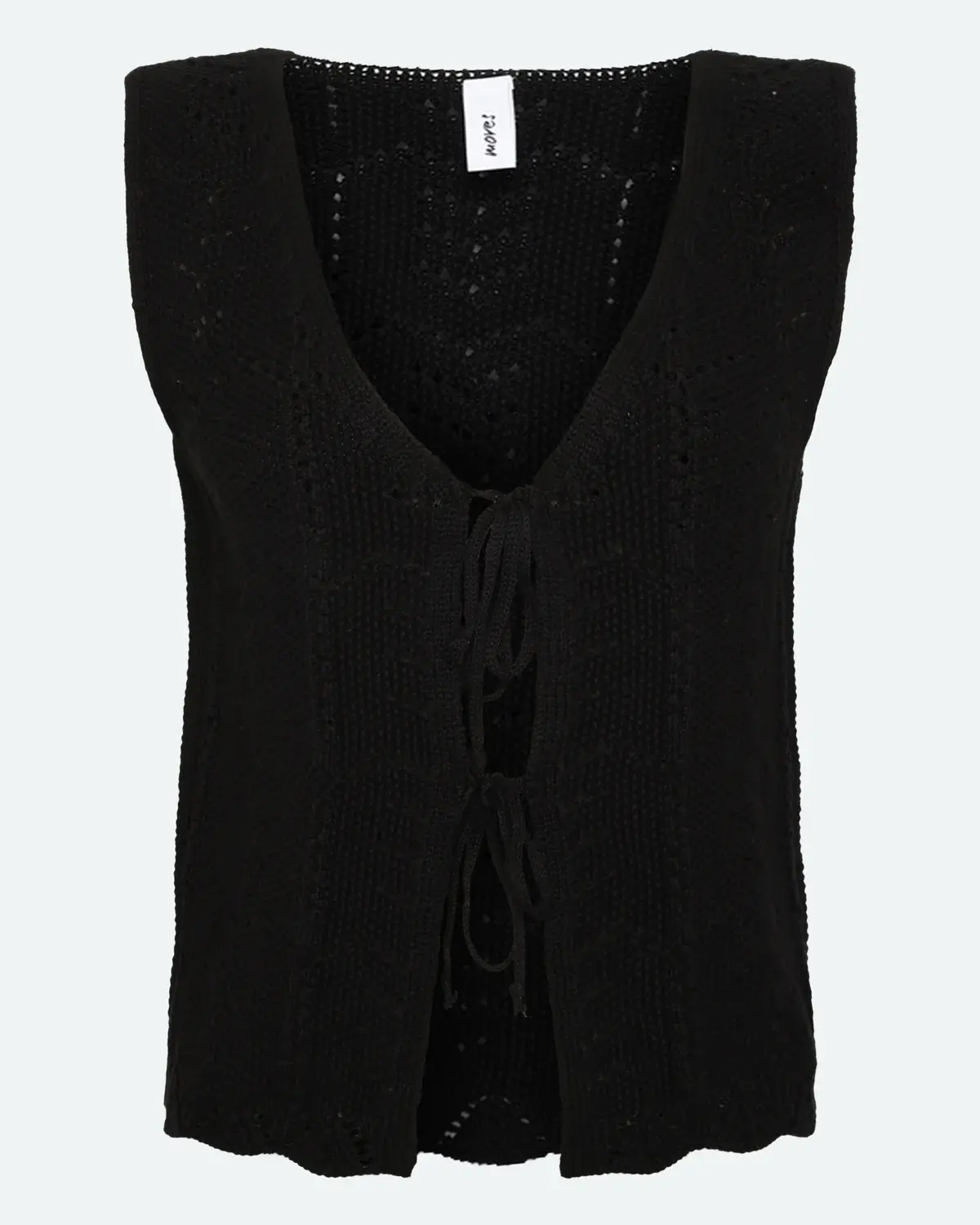 MOVES Daphne knit vest - Black