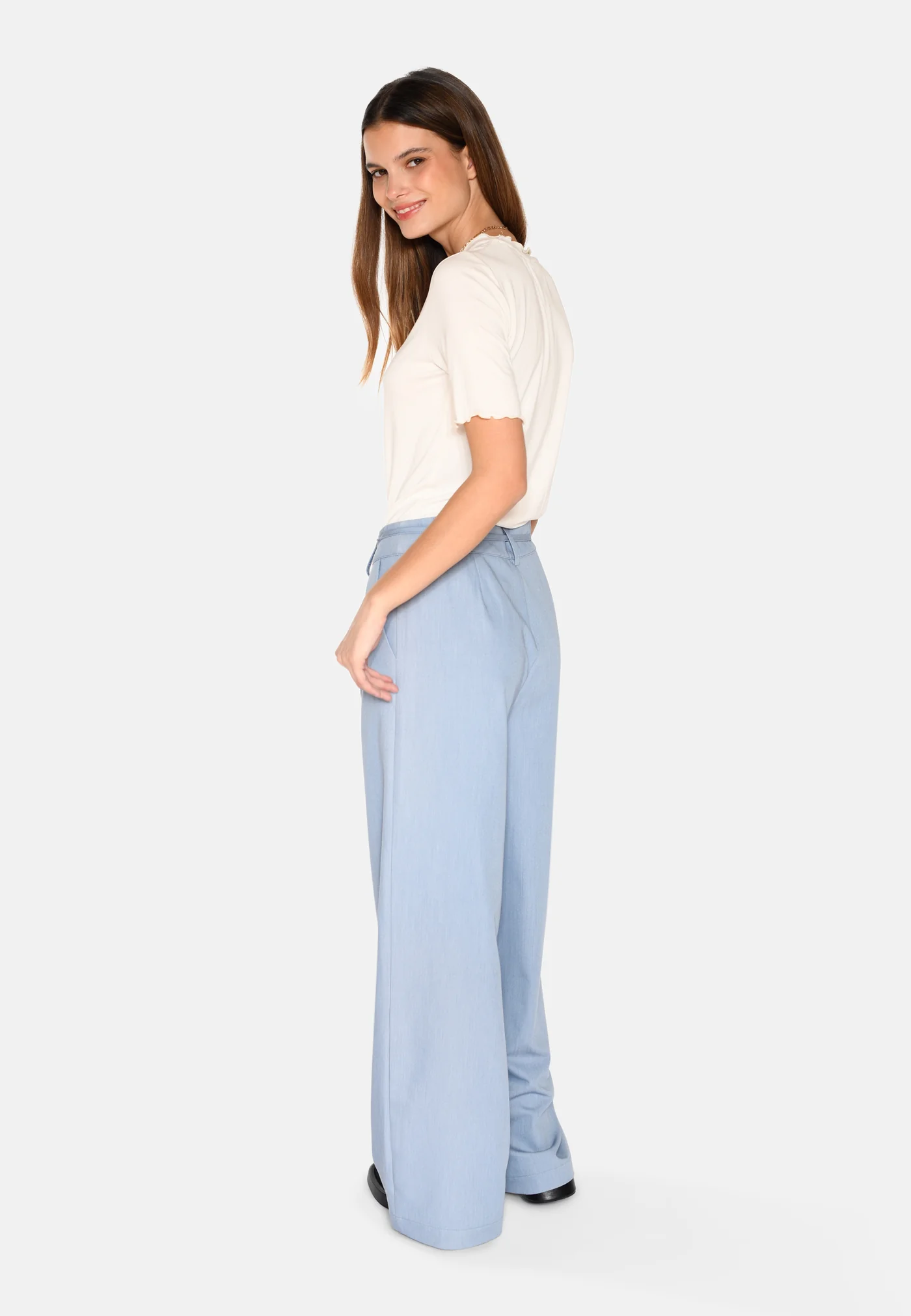 MOVES Andriana dressed pants - Blue Bell