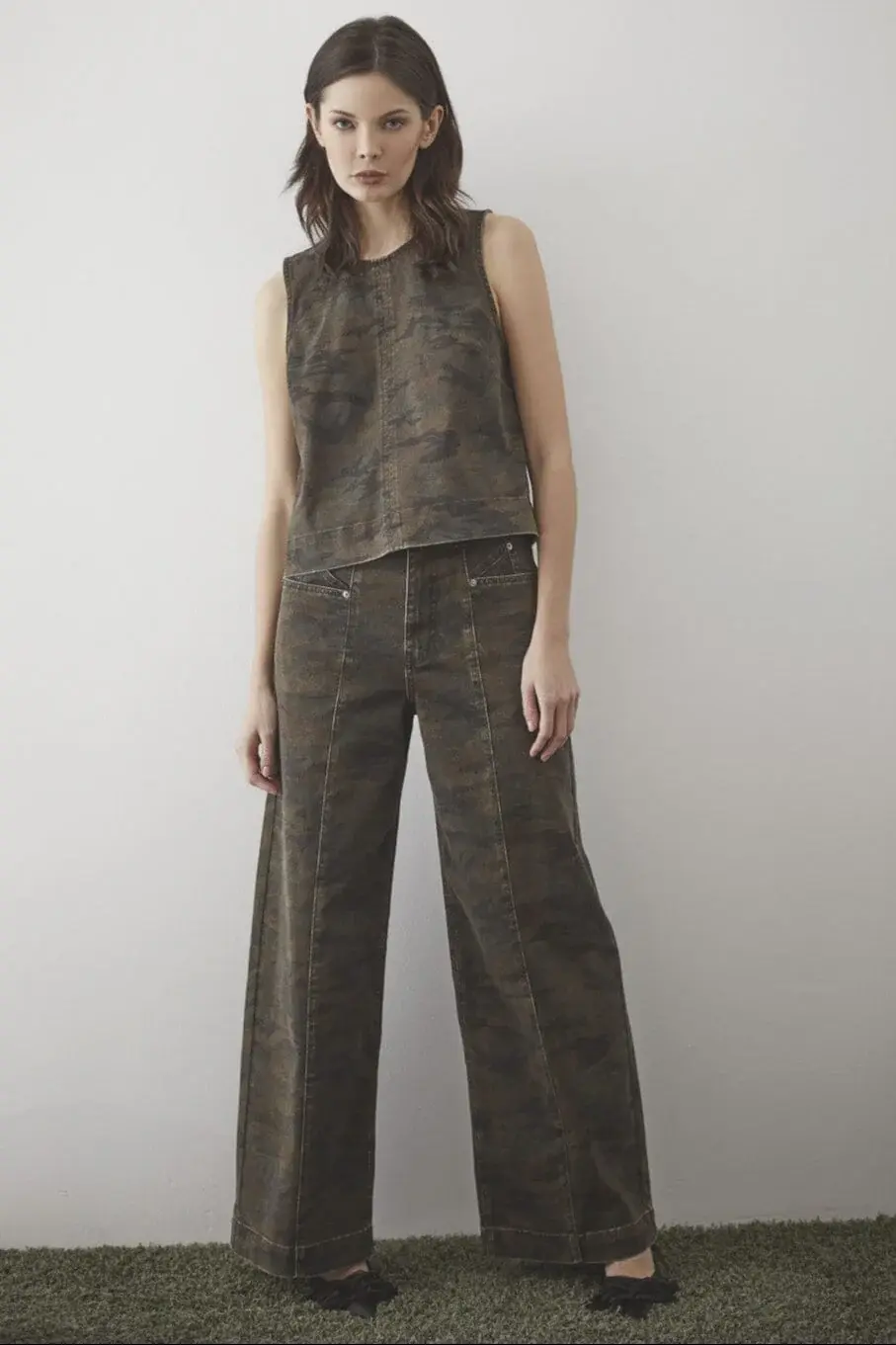 CO'COUTURE Camou CC Denim Wide Jeans