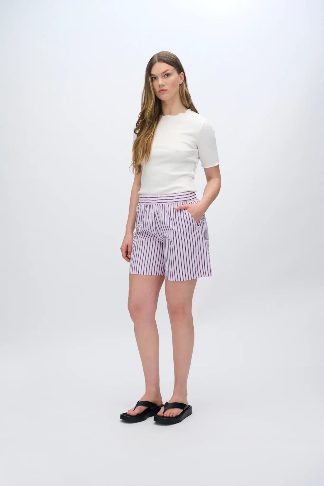 MOVES Waverly striped shorts - Rose Elegance