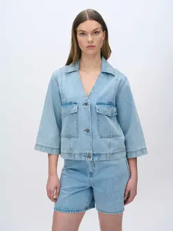 MOVES Amarie denim shirt - Light Blue