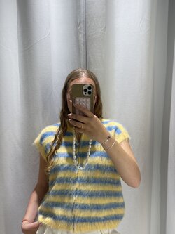 MM Celine Debardeur Yellow Blue TU