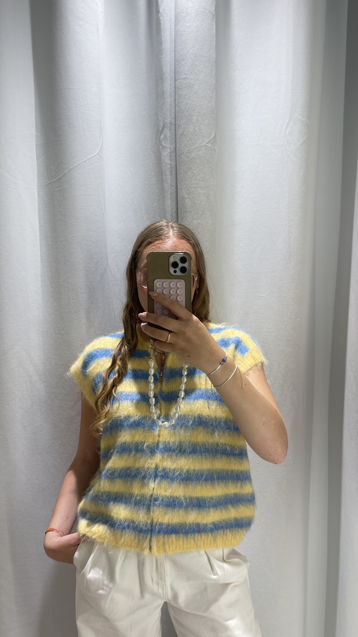 MM Celine Debardeur Yellow Blue TU