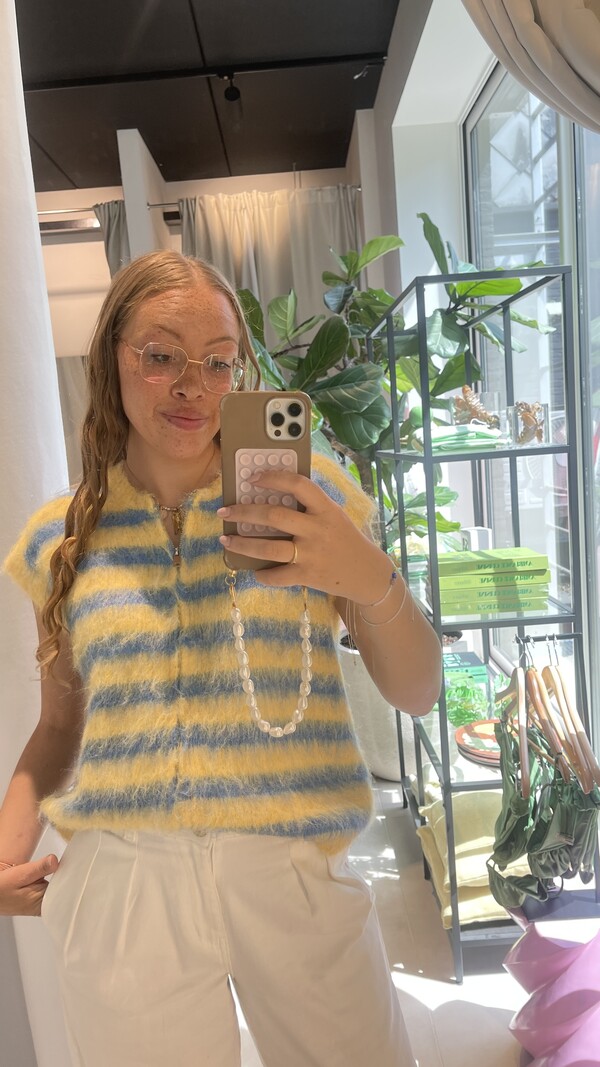 MM Celine Debardeur Yellow Blue TU