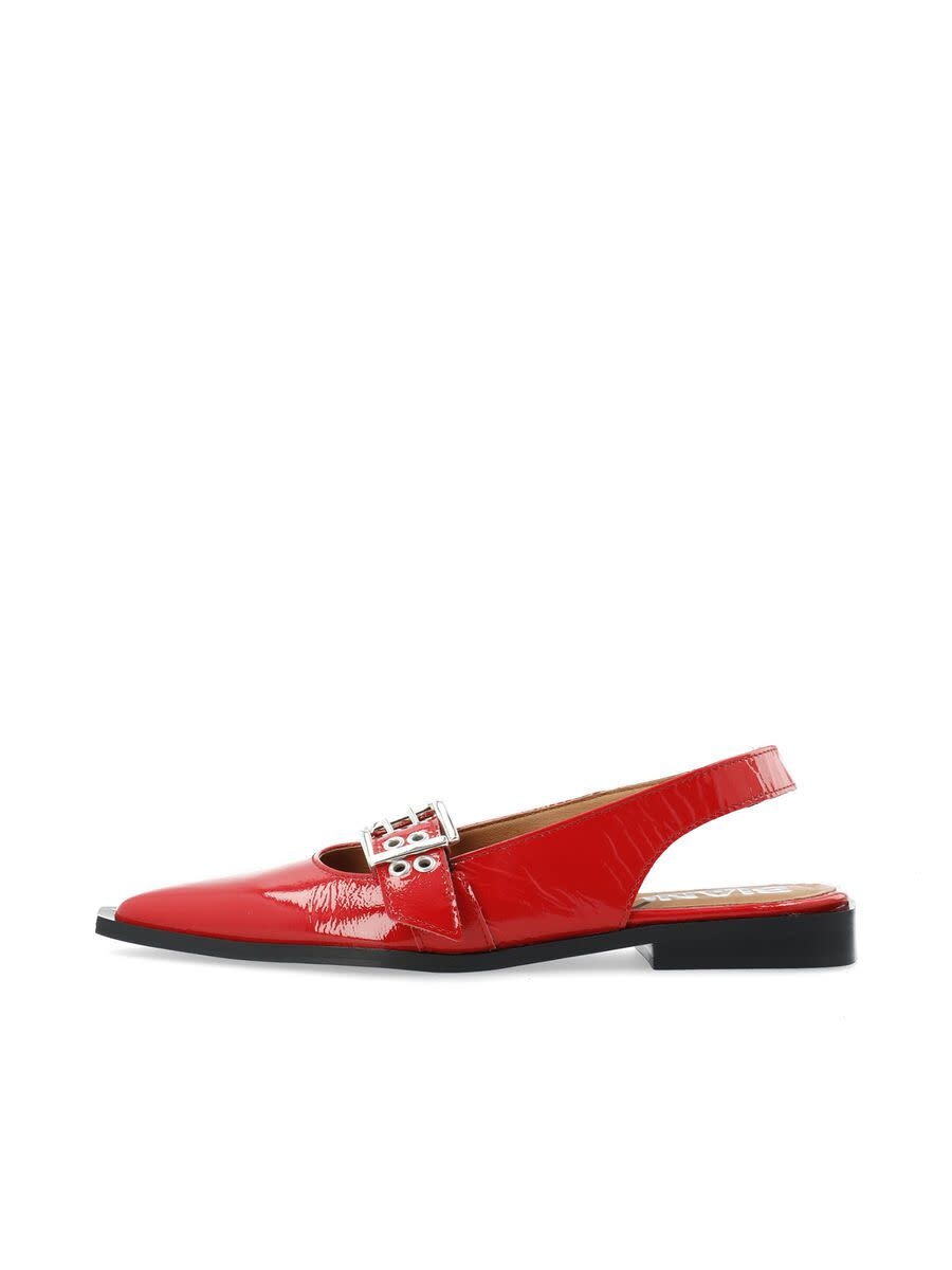 BIANCO Biavictoria Single Buckle Slingback Leather Red