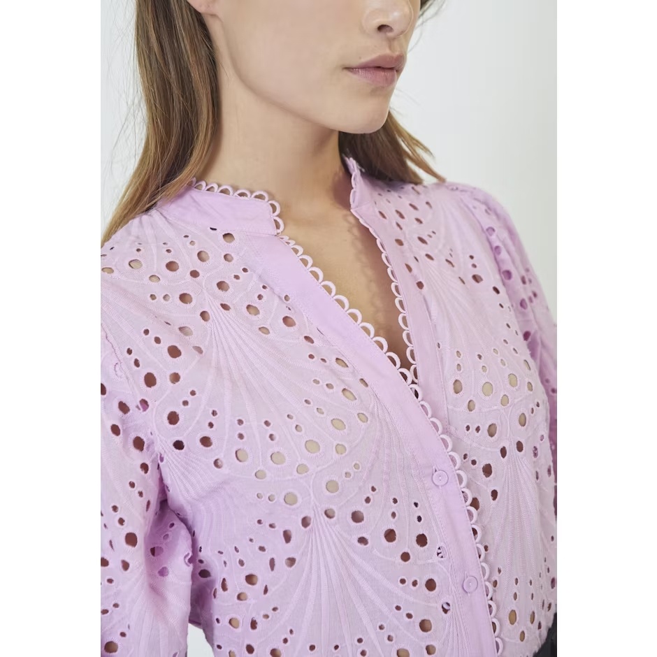 CO'COUTURE Naya CC Anglaise SS Shirt Orchid