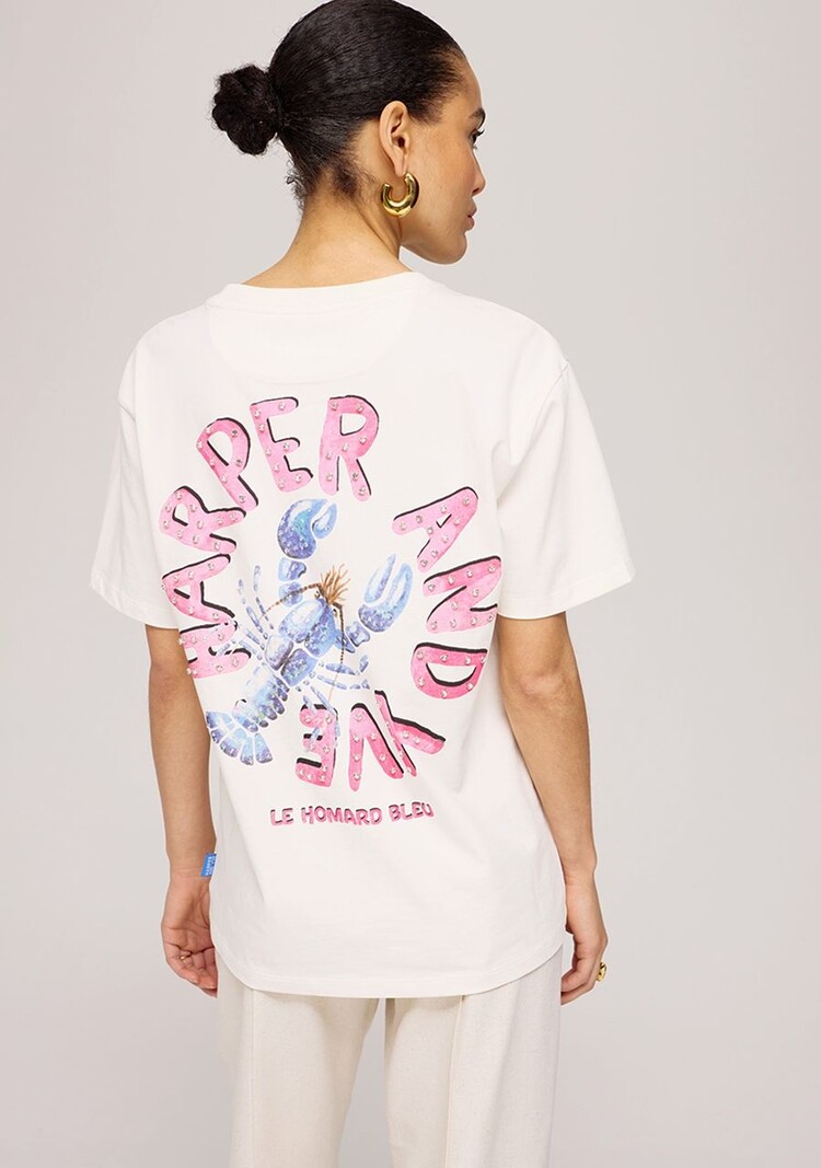 Lobbi SS T-shirt Ecru diamonds