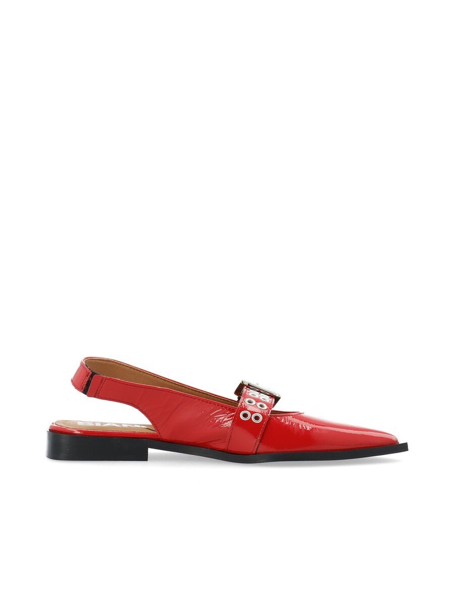 BIANCO Biavictoria Single Buckle Slingback Leather Red