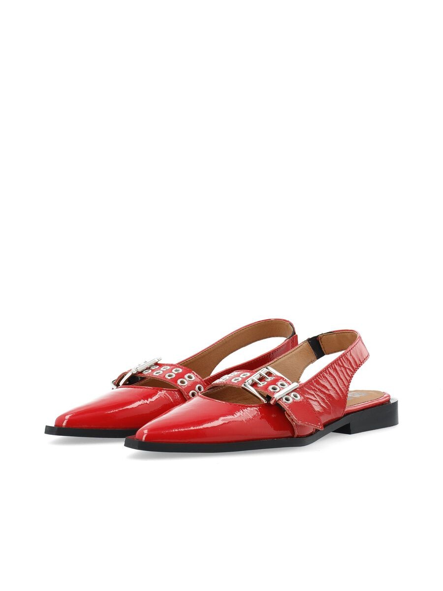 BIANCO Biavictoria Single Buckle Slingback Leather Red